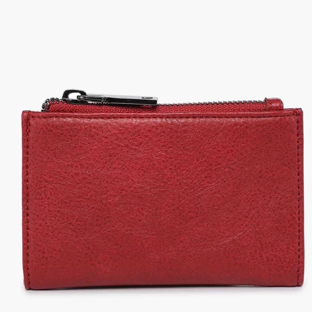 Zara RFID Zip-Top Wallet in Berry | Vegan Leather